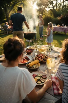 Summer Backyard Barbecue Family Gathering