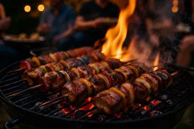 Backyard Grill Skewers at Summer Gathering