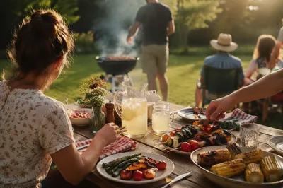 Summer Backyard Barbecue Family Gathering