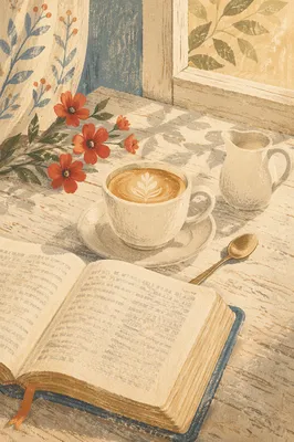 Open Bible and Coffee by Window
