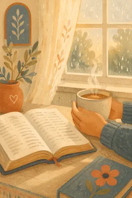 Open Bible and Coffee by Window