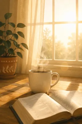 Morning Bible Devotion With Coffee