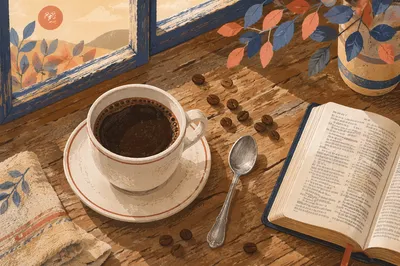 Morning Bible Devotion with Coffee