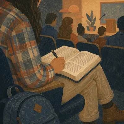 Student Bible Study in Campus Lecture Hall