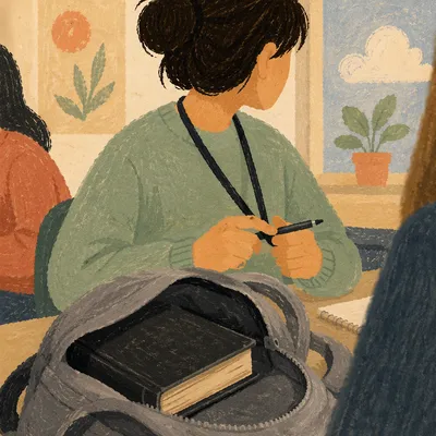Bible in Backpack on Campus
