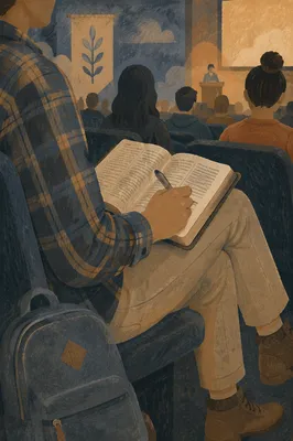 Student Bible Study in Campus Lecture Hall