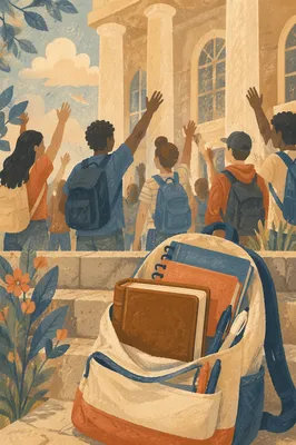 Bible in Backpack at Campus Gathering