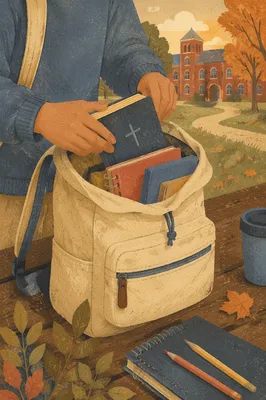 Campus Student Packing Bible in Backpack