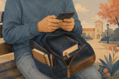 Campus Student Backpack With Hidden Bible