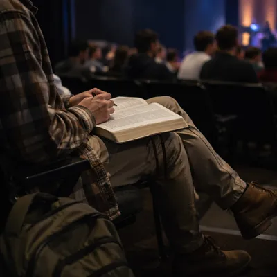 Student Bible Study in Campus Lecture Hall