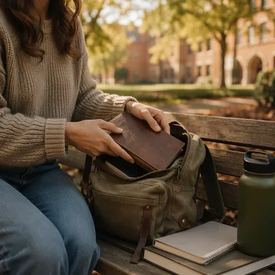 Campus Student Packing Bible in Backpack