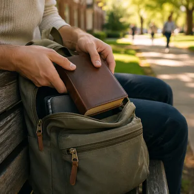 Campus Student Packing Bible in Backpack
