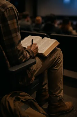 Student Bible Study in Campus Lecture Hall