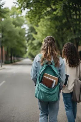 Bible in Backpack on Campus Walk
