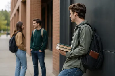 Bible in Backpack on College Campus