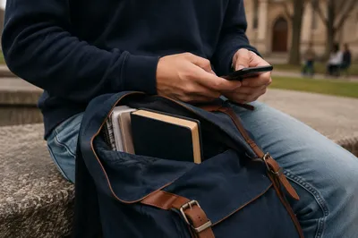 Campus Student Backpack With Small Bible
