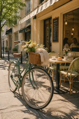 Vintage Bicycle by Sunny Sidewalk Cafe