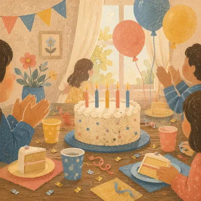 Joyful Indoor Birthday Celebration with Balloons