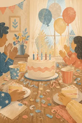 Cozy Indoor Birthday Celebration with Balloons