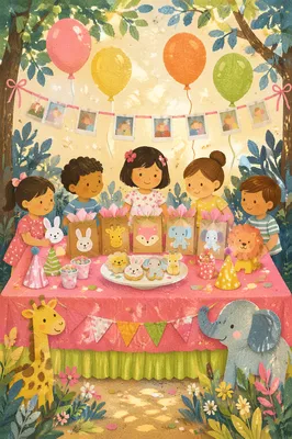 Colorful Backyard Birthday Party Dessert Table
