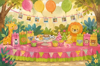 Colorful Backyard Birthday Party Celebration Setup