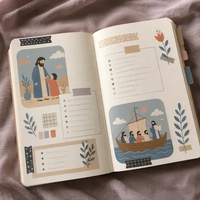 Cozy Bullet Journal With Washi Tape