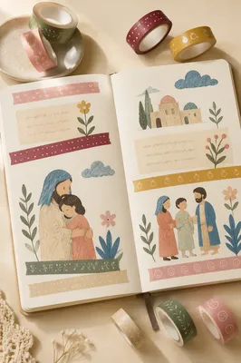 Cozy Folk Art Bullet Journal Planning Spread