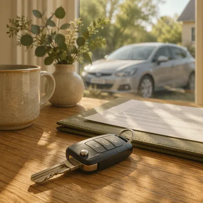 New Car Key on Kitchen Table