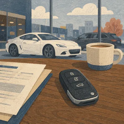 Car Key on Table New Purchase