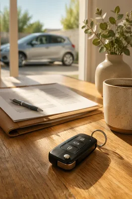 New Car Key on Morning Table