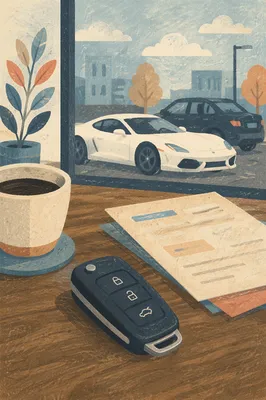 Car Key on Table New Purchase