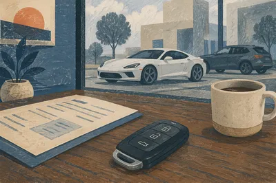 Car Key on Table New Purchase