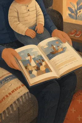 Parent and Child Reading Bible Together