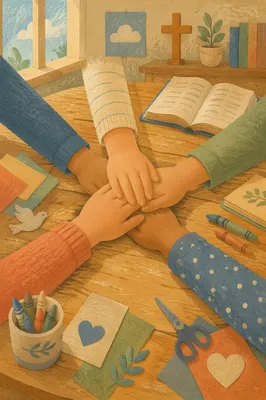 Children’s Hands United in Christian Teamwork