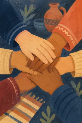 Children Hands Stacked in Teamwork Unity