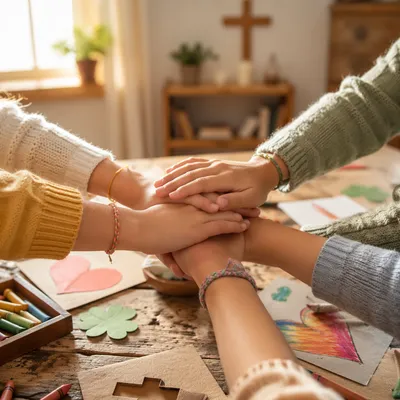 Children’s Hands United in Faithful Teamwork