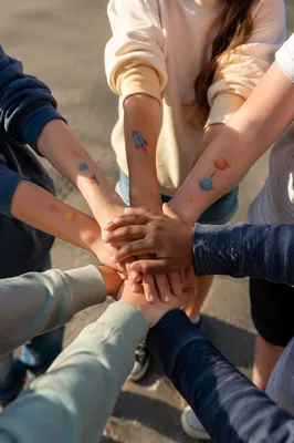 Children Stacking Hands in Summer Teamwork