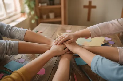 Children Hands United in Service Teamwork