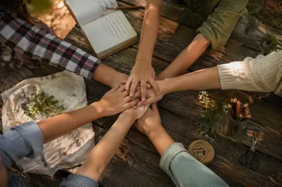Children’s Hands United in Garden Service