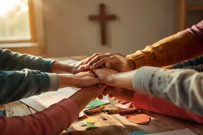 Children’s Hands United in Faithful Teamwork