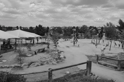 Children Playing at Community Playground