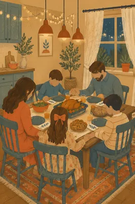 Christian Family Dinner Prayer at Home
