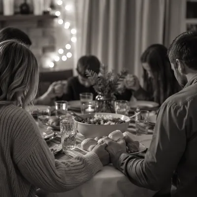 Christian Family Dinner Prayer at Home