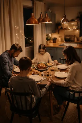 Christian Family Dinner Prayer at Home