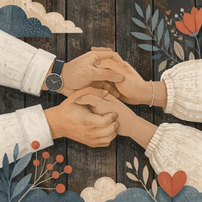 Couple Holding Hands in Prayer