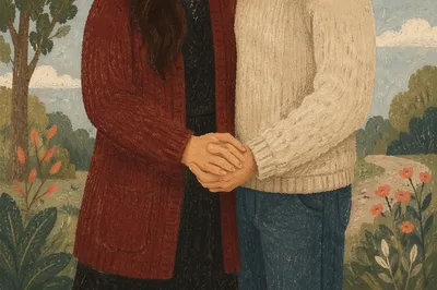 Couple Holding Hands in Outdoor Prayer
