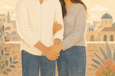 Couple Holding Hands in Quiet Prayer