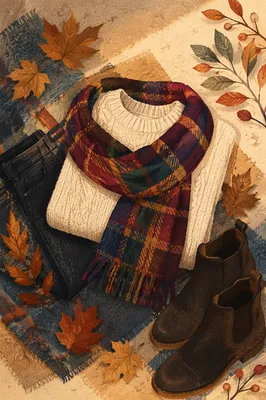 Cozy Autumn Outfit Flat Lay
