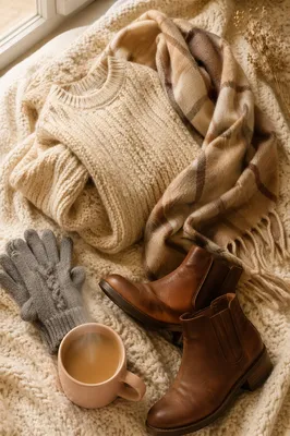 Cozy Autumn Outfit Flat Lay