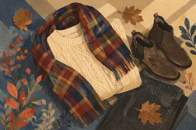 Cozy Autumn Outfit Flat Lay